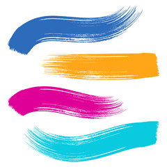 Obraz premium Vector colorful brush strokes