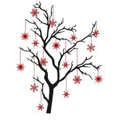 Baum zu Weihnachten - Rot
