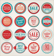 Obraz premium Set of vintage retro premium quality badges
