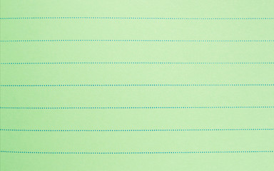 green lined sheet of paper, horizontal
