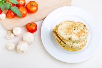 pancakes with mushrooms