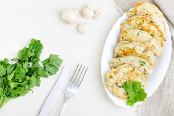 pancakes with mushrooms