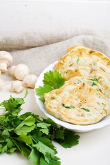 pancakes with mushrooms