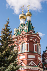 Fototapeta na wymiar Dome of Kazan Cathedral in Volgograd