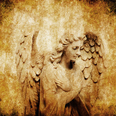 angel statue, grunge effect