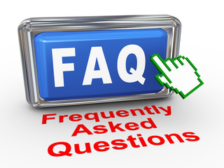 3d hand cursor - faq button