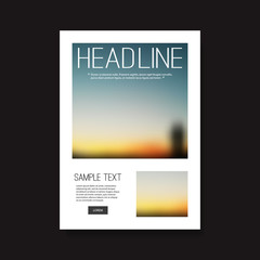 Flyer or Cover Design with Background