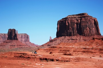West Mitten Butte and Merrick Butte in Monument Valley, USA