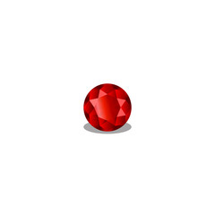 ruby, red sapphire isolated logo, icon, background for gems and jewelry company
