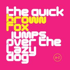 The quick brown fox jumps over the lazy dog. Latin alphabet letters. 