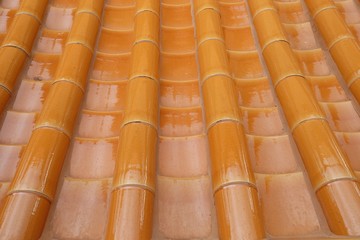 Yellow roof on the temple