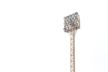 Spotlight, Stadium lights isolated on white