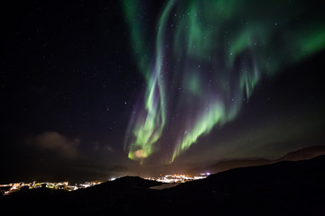 Greenland northern lights, nearby Nuuk, October 2015