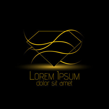 Gemstones design use for Gems logo, diamond logo, background for jewelry, jewellery, jewelry or gems company