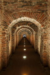 Fototapeta na wymiar Underground secret passage 