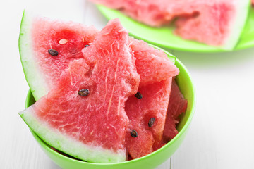 Sliced watermelon