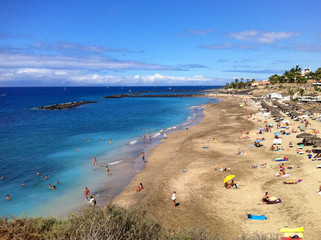  View on El Duque beach in Tenerife,Canary Islands.