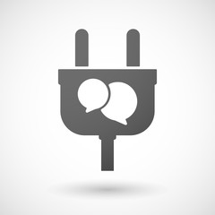 Obraz premium Isolated plug icon with comic balloons