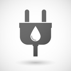 Obraz premium Isolated plug icon with a blood drop