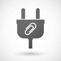 Obraz premium Isolated plug icon with a clip