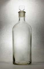 Vintage medical bottle of clear glass 