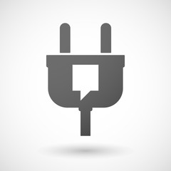 Obraz premium Isolated plug icon with a tooltip