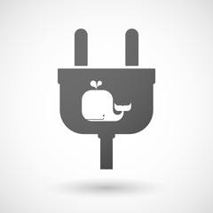 Obraz premium Isolated plug icon with a whale
