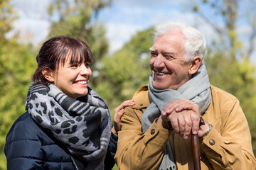 Senior man spending time outdoors