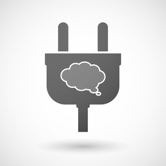Obraz premium Isolated plug icon with a comic cloud balloon