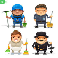 Housekeeping professions set