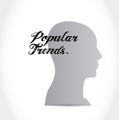 popular trends mind sign concept