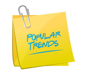 popular trends memo post sign concept