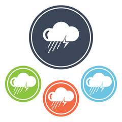 Storm with rain icon