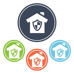 House under protection icon