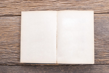 Blank page with grunge wood background