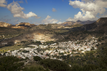 Village in the mountains in Naxos