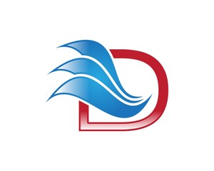 D Letter Wings Logo