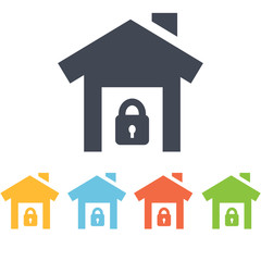 House in safety icon