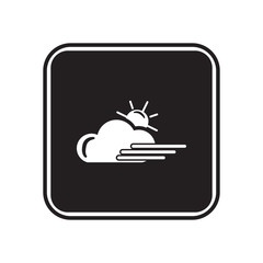 Wind with sun weather icon