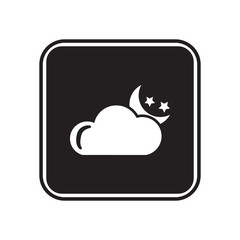 Cloudy night weather icon