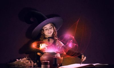 Fototapeta na wymiar Little witch
