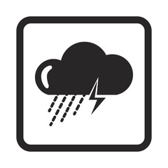 Storm with rain icon