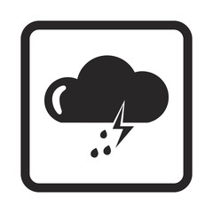 Storm with rain icon