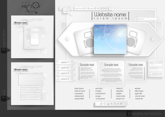 Website Design Template Menu Elements