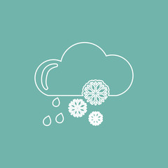 Snowy weather with rain icon