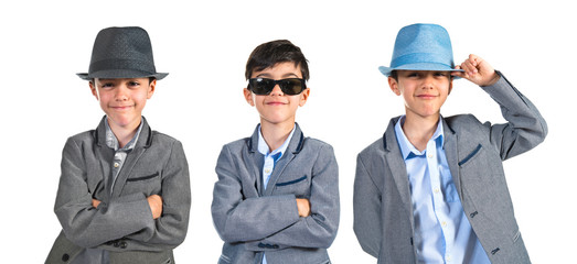 Gangster child with his arms crossed