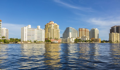 Fototapeta na wymiar skyline of Fort Lauderdale