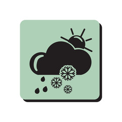 Snowy weather with rain icon