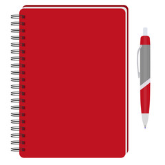 Notebook and ball pen