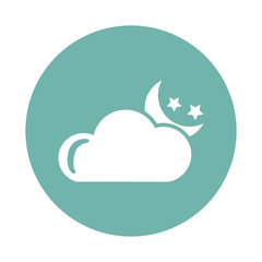 Cloudy night weather icon